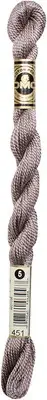 DMC Pearl Cotton Skein Size 5 27.3yd-Dark Shell Gray, 115 5-451