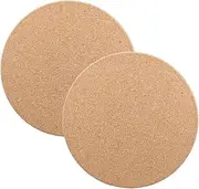 TooToo 2/4/6PCS Natural Cork Trivets - 18CM Round Heat Resistant Hot Pad Set for Kitchen Countertops, Dining Tables - Non-Slip, Eco-Friendly Pot Holders & Hot Plate Mats (2)