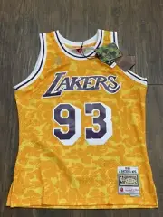 Bape x Lakers ABC Mitchell & Ness Hardwood Classics Swingman Jersey Size M