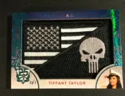 2019 Benchwarmer TIFFANY TAYLOR 25 Years SUPER FLAG Punisher Skull #1/1 PLAYBOY