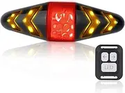 OTYTY Smart Bicycle Tail Light with Wireless Turn Signals - USB Rechargeable, 100LM LED, IPX2 Waterproof, Remote Control, 180° Visibility for Night Riding Adults Kids Men Women Road Mountain Bike