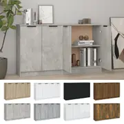 2x Sideboards Engineered Wood Cupboard Home Organiser Multi Colours vidaXL