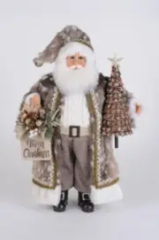 Karen Didion Originals The Lighted Natural Fawn Santa cc18-72