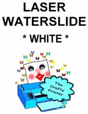 LASER Printer Water Slide Decal Paper - 5 Sheets - WHITE