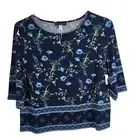 Simply Styled Women Ladies Top Polyester Spandex Light Weight Large
