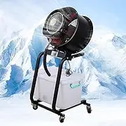 Industrial 26” Floor Drum Fan, Standing Floor Fans with 50L Water Tank and Backflow Tank, Spray Cooling Function and Adjustable 3 Wind Speed, 7500m³/H Air Volume and 50-70m² Area, for Office