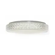 Amelia 40cm 32W Led Oyster 3CCT, Opaline &amp; Clear