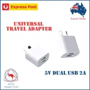 Universal Travel Power Adapter 5V 2A Dual USB AC Wall Home Charger AU Plug Phone