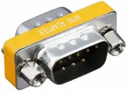 KAUMO connector KM-84 NULL MODEM DB9 male small reverse cross rollover F/S Track