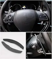 Car Steering Wheel Shift Paddles for M&ITSUBISHI ASX Outlander Lancer Eclipse Cross Lancer 2010-2021 Aluminum Alloy Car Steering Wheel Shift Paddle Modification HTEOPOEKFR(Black 2pcs)