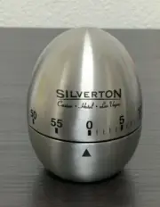 ⏲️ Home Kitchen Manual Stainless Steel Egg Shaped Rotating Cooking Timer