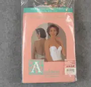 Vtg Adonna JCPenny Bustier Corset Longline Bra Backless Strapless 36B White NWT