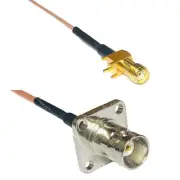 RG178 SMA Female PCB to BNC Flange Female Coax RF Cable USA-Ship