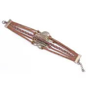 5 Pcs Vintage Unisex Multilayer Bracelet Hollow Tree of Life Lettering Waves Bracelets Ethnic Jewelry