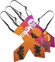[COLLBATH] Halloween Bow Tie Spooky Neckerchief Creepy Necktie Spooky Ties Creepy Party Neckerchief Party Suit Necktie Creepy Neck Tie Decor Novelty Tie Party Necktie for Halloween Cloth