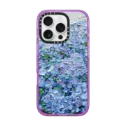 iPhone 16 Pro Impact Case MagSafe Compatible Nantucket Blue Hydrangeas