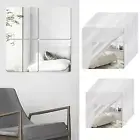 12Pcs Acrylic Mirrors Self Adhesive Mirror Tiles 2mm Thick Flexible FaTFu