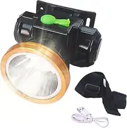 LED Head Lamp - Super Bright Rechargeable Headlight Flashlight LED Head Light - Waterproof Camping Gear with 3 Lighting Modes Outdoor Headlights for Night