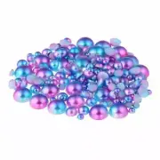 500 pieces Rainbow Multitone Flatback Mix Sizes flat back resin Pearl Cabochons