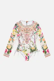 KIDS RUCHED SIDE PADDLESUIT 4-10 RENAISSANCE ROMANCE