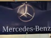 Mercedes Benz Vinyl Banner Flag Shop Garage Mancave Sign 1300x500mm FREE Post