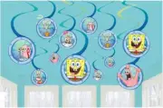 SpongeBob SquarePants Nickelodeon Kids Birthday Party Hanging Swirl Decorations