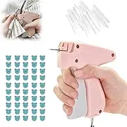 LxcshLjx Quick Clothing Fixer, Mini Stitch Gun for Clothes, Speedy Clothing Stitch Tagging Gun with 50 Bear Buckles, 660 Plastic Needles, Stitchy Handheld Sewing Machine, Micro Tagging Stitch Gun Tool