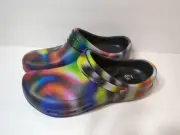 Crocs Men's Bistro Graphic Slip Resistant Clog Neon Tie Dye Size 13 US