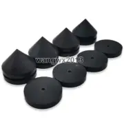 4pcs 25mm Ebony Speaker Spike Base Pad Amplifier Isolation Stand Feet #Black2