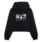 Napoleon Dynamite Polaroids Women's Cropped Hoodie - Black