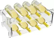 8 Bottle Wine Rack Countertop Free Standing Floor Stackable Modular Countertop S