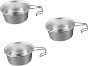 Toddmomy Hollow Handle Camping Bowl Stainless Steel Portable Instant Noodles Bowl for Outdoor Use Collapsible Cooking Gear Lightweight Easy to Clean Capacity