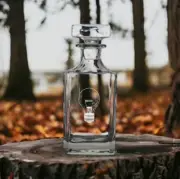 Lightbulb Decanter 26 Oz Bourbon Whiskey Premium Glass Personalize Light NEW