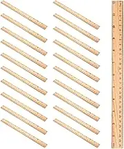 Ciieeo Kids Ruler for School 20pcs Wooden Ruler Student Rulers Wooden School Rulers Office Ruler Measuring Rulers Bulk Millimeter Ruler Metric Ruler for Kids Back to School Supplies 30cm