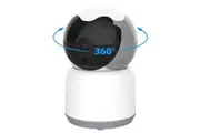 Oppsbuy WiFi Security Smart Camera Indoor Pet Dog Camera, Home Security Wireless IP Camera, Supports 2.4G&5G WiFi, Motion/Sound Tracking, Night Vision, 2-Way Audio
