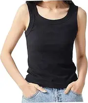 [AZIDWERYQ] Tank Top with Built in Bra for Women, Wireless Modal Womens Camisole Tank Tops Breathable Skin-Friendly Sleeveless Tank Tops for Home Workout Yoga Womens Camisole Tank Tops