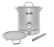 BREWSIE Stainless Steel Home Brew Kettle w/ Dual Filtration