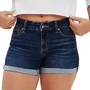 NWT AMERICAN EAGLE: Ne(x)t Level br Curvy Denim Midi Low Rise Short