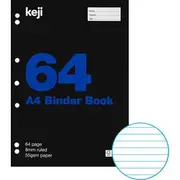 Keji A4 55gsm 8mm Binder Book 64 Page