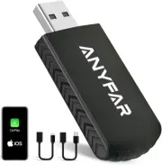 ANYFAR Android Auto Wireless Adapter, 5G Chip, USB-A & USB-C, B4 Pro Car Dongle