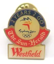 WESTFIELD 2 YEARS TO GO HERALD SYDNEY OLYMPIC GAMES 2000 PIN BADGE COLLECT #225