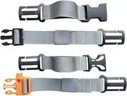 2 Packs Backpack Chest Strap- Nylon -Suitable for Webbing on The Backpack up to 25MM(Grey)