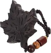 [TEMPNAP] Maple Leaf Phone Charm Hand Carved Wooden Keychain Pendant for Mobile Phones Bags Stylish Loss Accessory with Unique Leaf Design for Car Keys Creative Decor