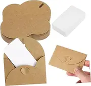 SEWACC 60 Sets Paper Envelopes with Heart-Shaped Clasp for Valentines Cards Greeting Cards