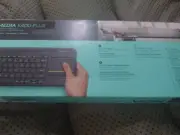 Logitech K400 Plus Wireless Keyboard Attached Touch Mouse Black Compact Media