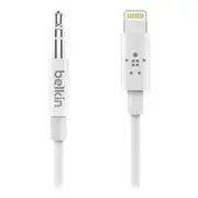 Belkin 1.8M 3.5mm Audio Cable with Lightning Connector - White