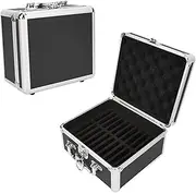2.5 Inch Hard Drive Storage Box, Hard Drive Protection Storage Box Case with Security Lock, 20 Bays Waterproof External Hard Disk Carrying Case Convenient Handle
