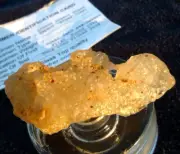 Libyan Desert Glass Meteorite Tektite impact specimen( 244 crt) Big natural Hole