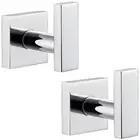 Bath Towel Hook 2 Pack, Stainless Steel Square Robe Coat Holder for Wall, Bat...