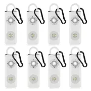 8-Pack Rechargeable Safety Alarms – Loud Siren & Flashlight for Emergencies